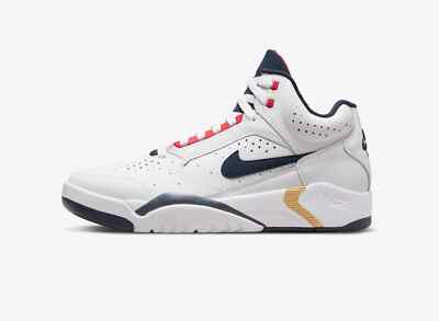 Nike Air Flight Lite Mid Weiß Blau Herren Sneaker Schuhe Größe UK 8,5