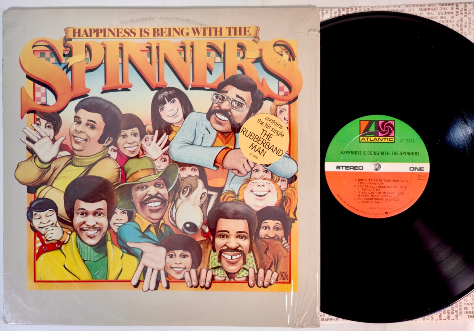 Spinners Happiness is Being with the... LP Still in shrink Hype sticker