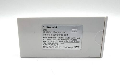New! Clinique All About Shadow duo: 01 Like Mink Duo ~ 1.7g - Picture 4 of 4