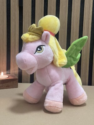 Simba Filly Pony mit grünen Flügeln rosa, klein Kuscheltier 20 cm, wie neu top!