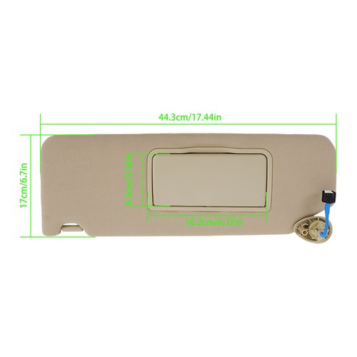 Beige Visor Plastic Left Side New For 17-21 Honda Pilot ,18-20 Honda Ridgeline - Picture 2 of 13