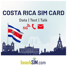 Costa Rica Prepaid Sim-Karte f&uuml;r 1 Monat 6GB - 30 GB