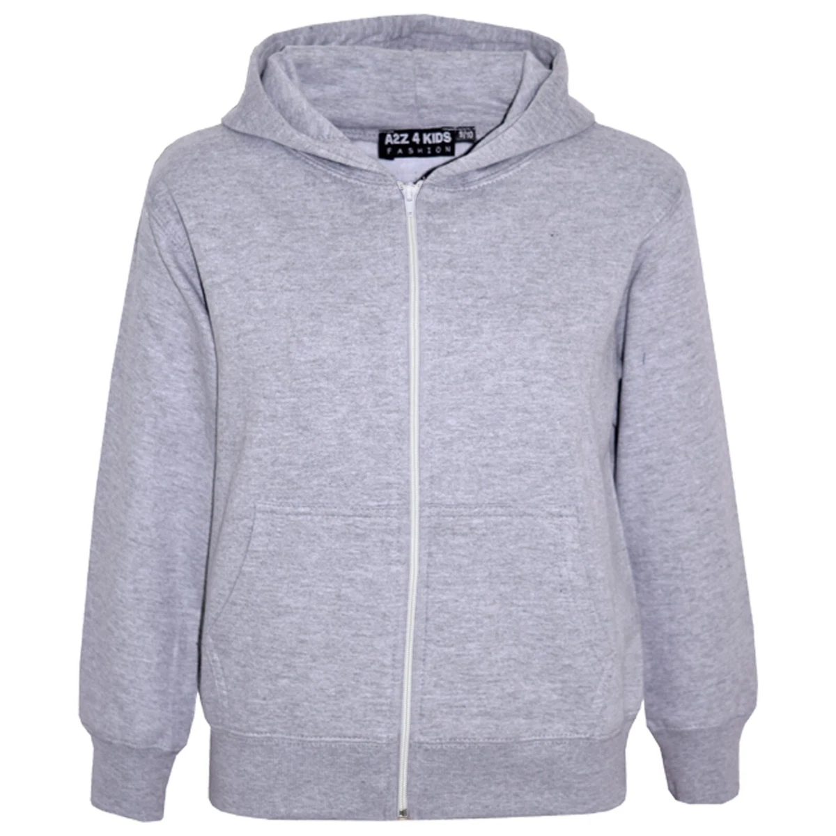 Felpa con zip per bambini Ragazzi Ragazze Tinta unita Mezza Zip Felpa in pile Foro per il pollice Felpa con cappuccio Ragazze M, bianco, 5-6 Years