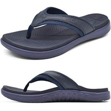 KuaiLu Flip Flops Men Sport Thong Sandals with Comfort Plantar Fasciitis Arch...