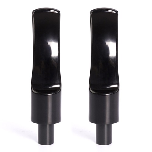 2x 9mm Saddle Stem Acrylic Mouthpiece Bent Curved Stem For Tobacco Smoking Pipe - Picture 10 of 10