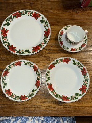 Poinsettia Vintage Gibson Christmas Dinnerware Gibson CHRISTMAS