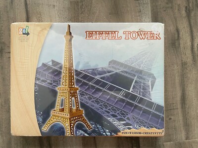 Go Games! 3D Eiffel Tower Puzzle 9.06'' x 9.06'' x 25.20'' NIP