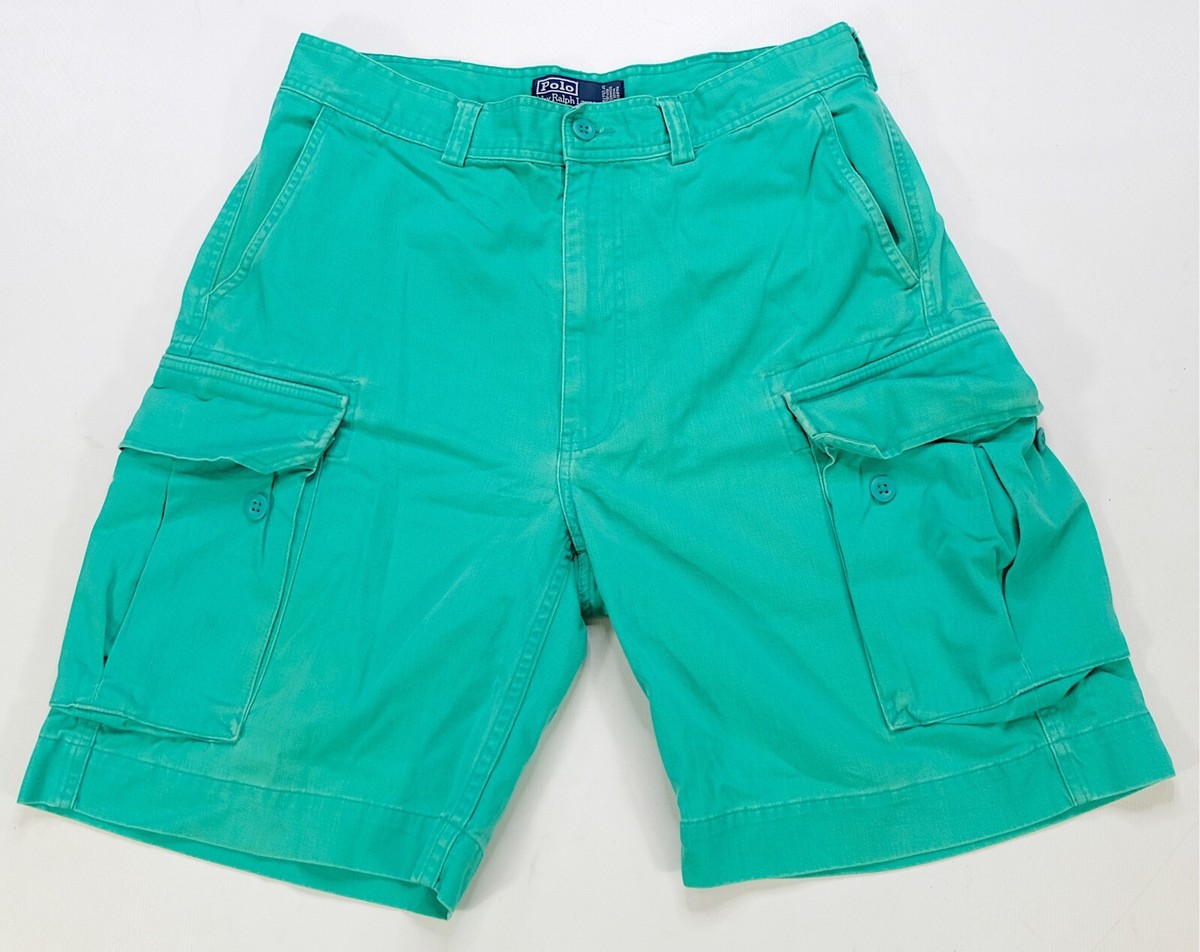 Rare Vintage POLO RALPH LAUREN Classic 67 Chino Denim Cargo Shorts