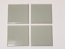 Vtg Lot of 4 FLORIDA Ceramic Tiles - Lt. Oliv...