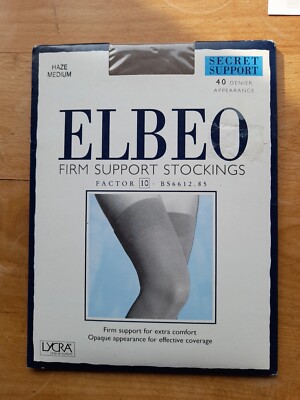 ELBEO Firm support factor 10 40 Den HAZE nylon stockings Size Medium