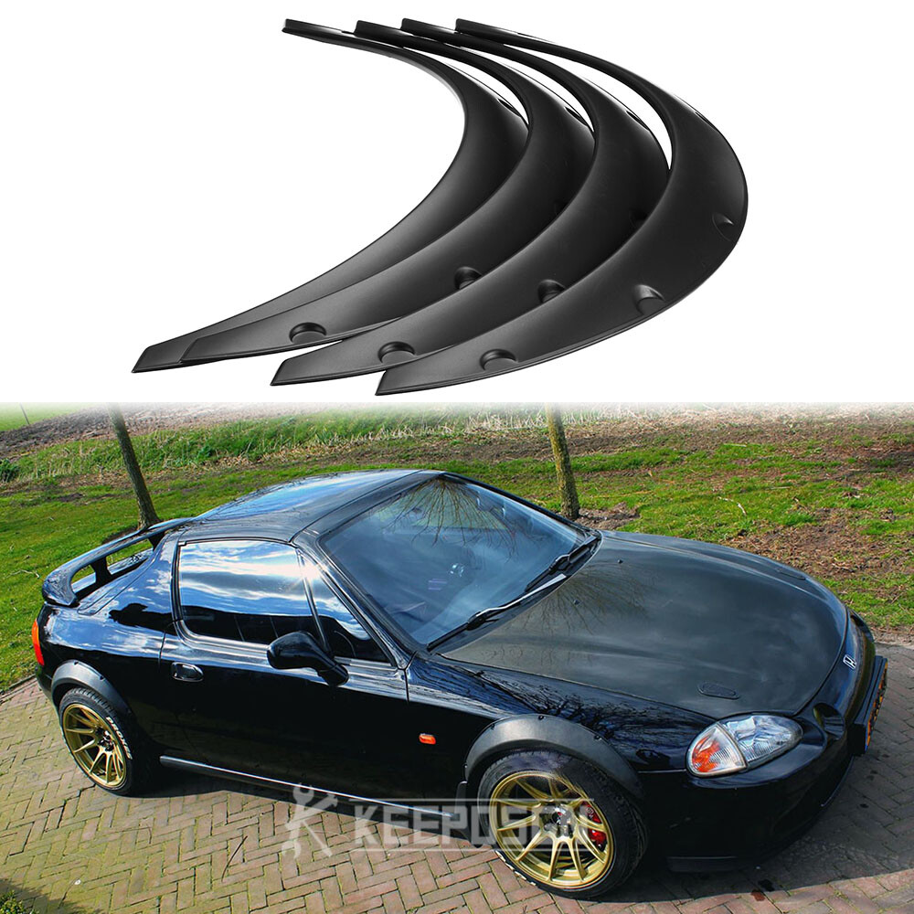 4.5" Fender Flares Wide Flexible Wheel Arches Body Kit For Honda Civic
