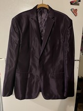 Vinci Purple Suit Coat Size Large See Measurements Designed In Italy Very Nice