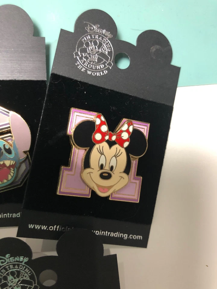 Donald Duck 'D' Block Letter Tink Mickey Pin # 40266 40262 40261 40264 40263 - Image 4 of 4