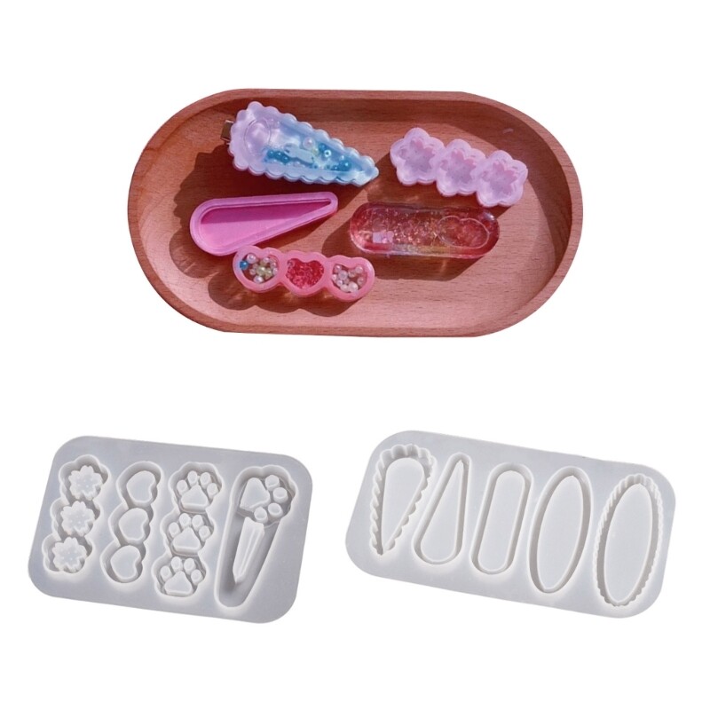 Silicone Resin Molds DIY Hair Pin Casting Mold Hair Clip Resin Casting Molds
