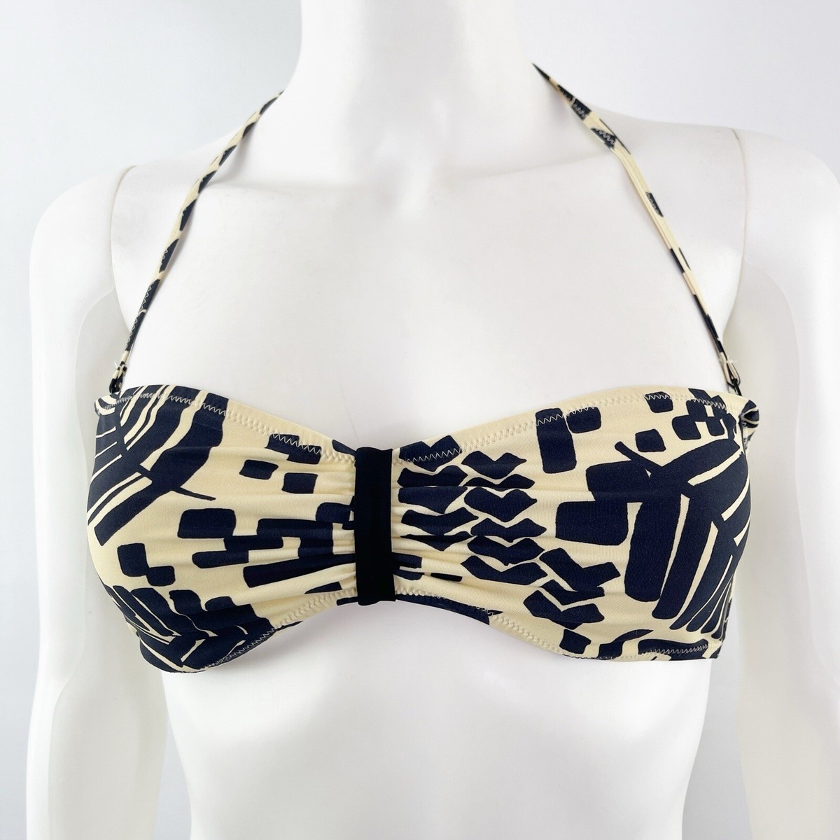 SYLA by Sylvie Cachay Halter Bikini Top Size II S/M Cream