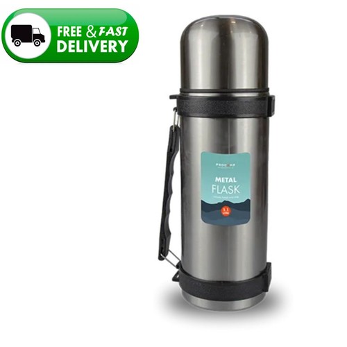 Metal Flask with Handle 1.1L Procamp Insulated for Double-Wall for Hot and Cold - Picture 4 of 11