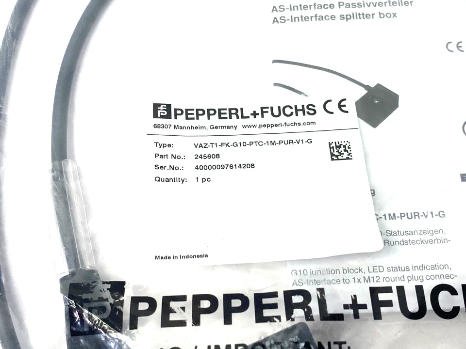 Pepperl+Fuchs VAZ-T1-FK-G10-PTC-1M-PUR-V1-G AS-Interface Splitter Box 245608 - Image 4 of 4