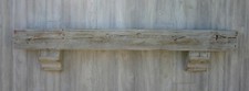 Reclaimed Wood Fireplace Mantel Distressed Wh...