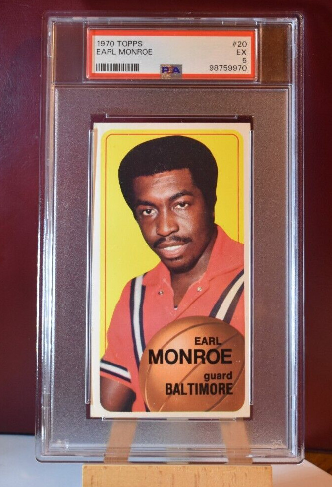 Earl Monroe PSA GRADE 5 EX 1970-71 Topps Basketball TALL BOY Card #20 Baltimore