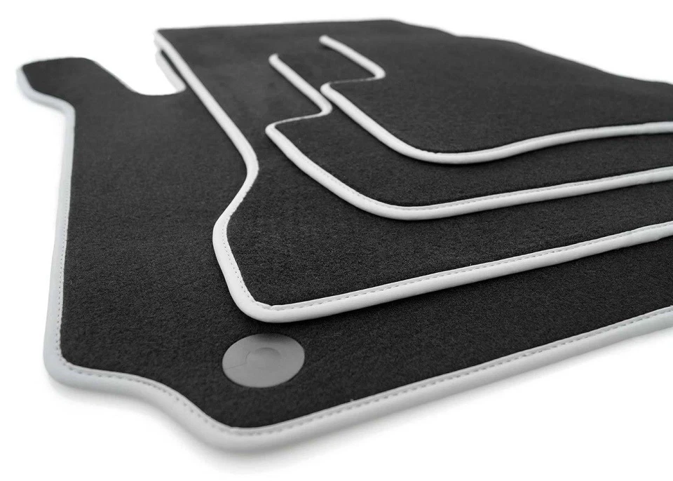 Set 4 Tapis De Sol Mercedes Classe C W204 Forme Origine Velours 800g/m² LUXE - Photo 1/1