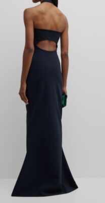 chiara boni halter dress Chiara Boni La Petite Robe Women's Gudrum Ruffled Sheath Dress - Black