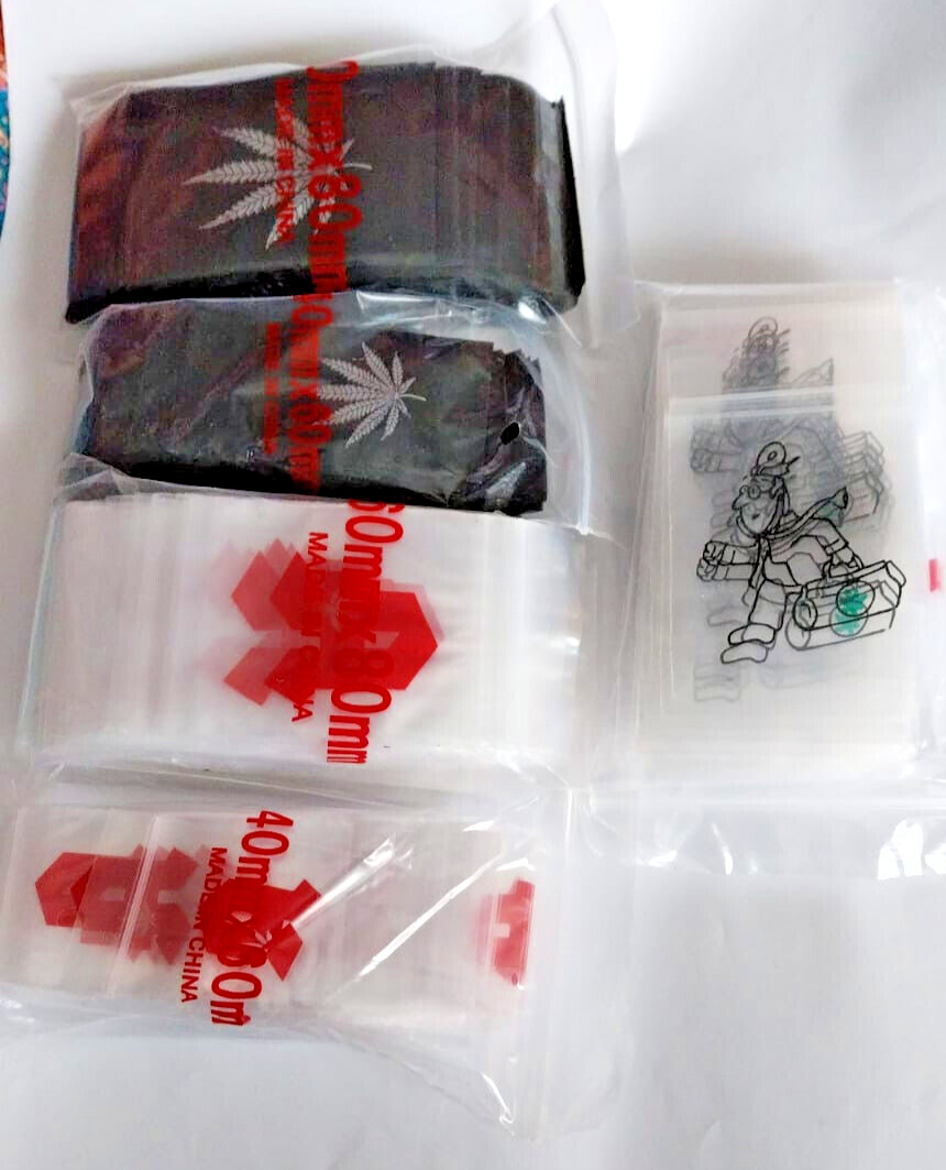 Schnellverschlußbeutel/Zip-Beutel/Baggies Hanfblatt 100 Stück, Varianten