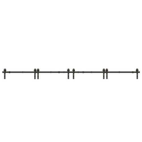 Schiebetürbeschlag-Set 366 cm Stahl Schwarz - Bild 6 von 11