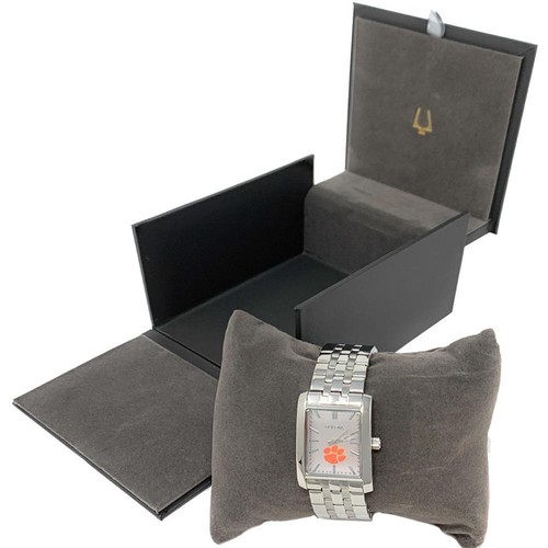 Women's North Carolina Tarheels UNC Bulova Silver Rectangle Watch - Picture 6 of 6