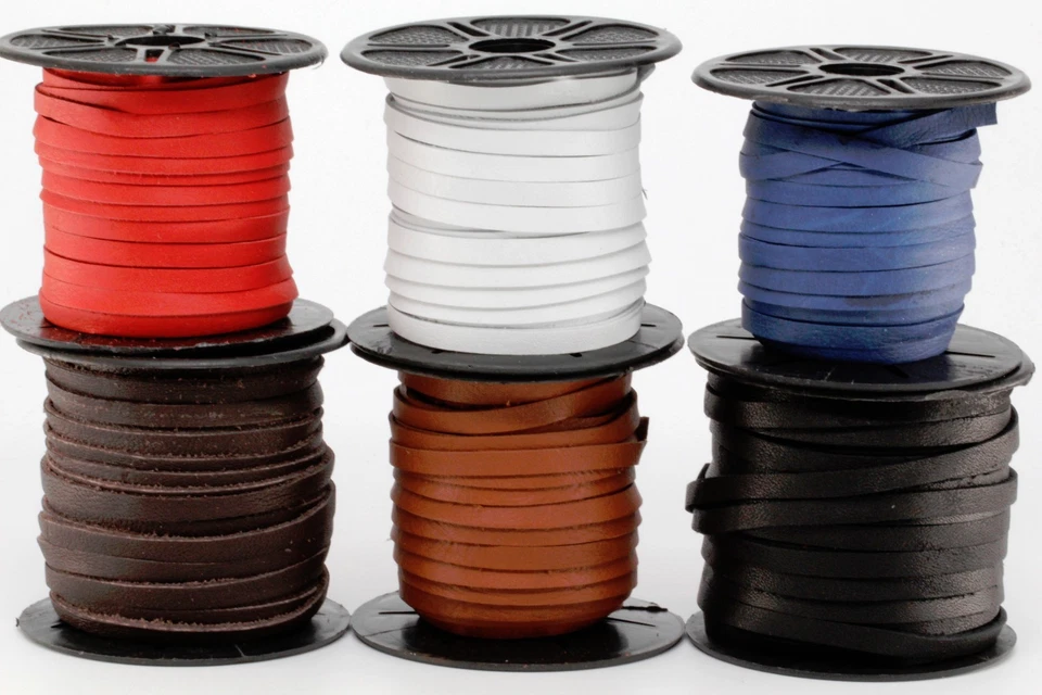 Deertan олень кожи кружева катушка 3/16 «5 мм x 50 футов DIY Craft расходные материалы шнур струны - Изображение 2 из 4