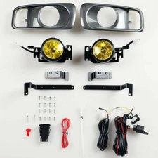 For 1999-2000 Honda Civic Driving Bumper Fog Lights Amber Lnes Wiring Switch Kit
