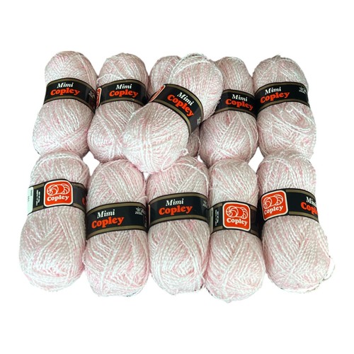 Yarn Vintage COPLEY Mimi Light Baby Pink Bouclé Crafts Lot of 11 - Picture 12 of 12