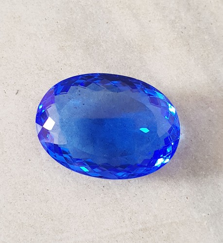 109.90 Ct Flawless Oval Cut Neon Blue Paraiba Apatite AAA Quality Loose Gemstone - Picture 6 of 8