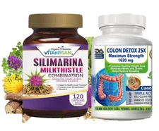 Liver pill detox support digestive Detox colon body bloating relief repair set