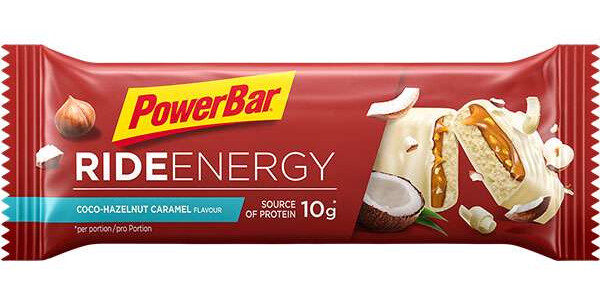 Powerbar Ride Energy Bar Box Con 18 Barrette da 55g Gusto Cocco-Caramello