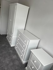 HANDMADE AYLESBURY  3 PIECE BEDROM SET IN WHITE (NOT FLATPACKED)