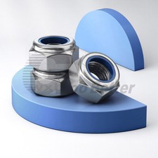 Hex Lock Nuts M2 M30 Stainless Steel Metric Hex Nyloc Nut Nylon Insert Lock Nuts