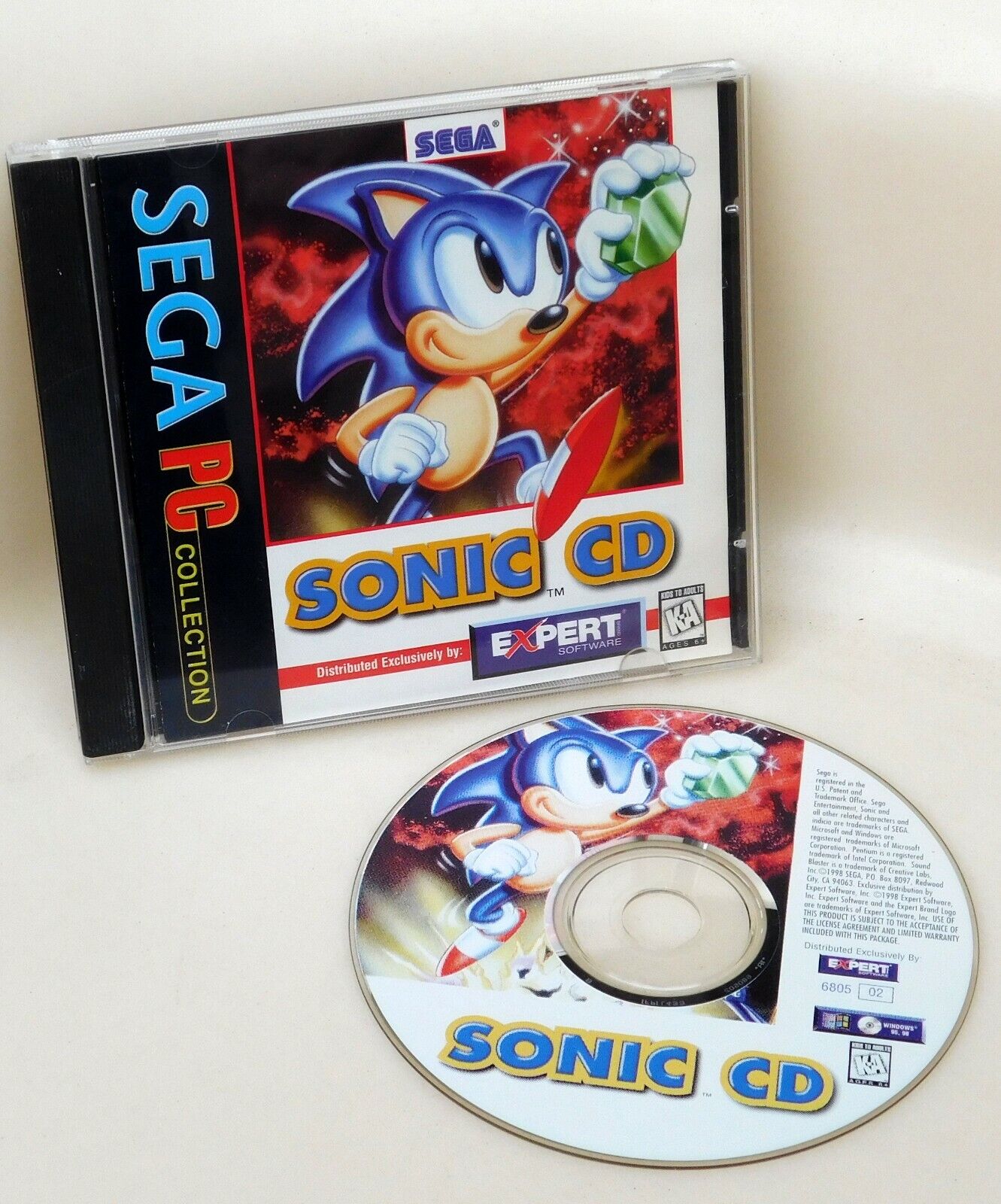 SONIC CD - SEGA PC COLLECTION COMPUTER CD-ROM VIDEO GAME WINDOWS 95/98