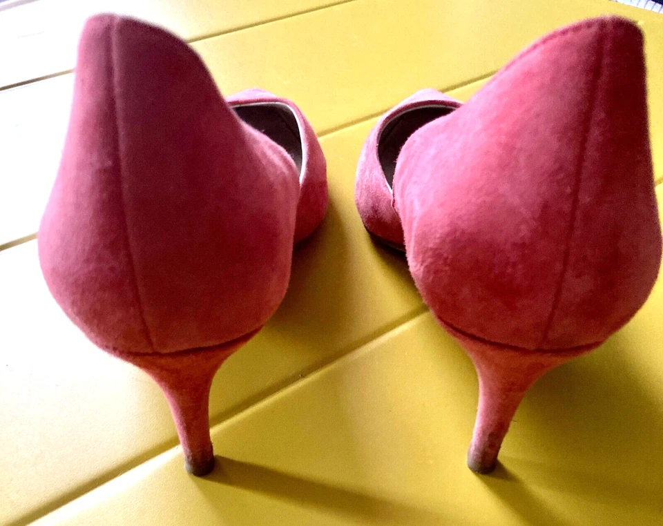 Zapato de salón Louise et Cie glamoroso para mujer ~ talla 8M/38 rosa-mauve gamuza ~ usado Foto 3 de 4