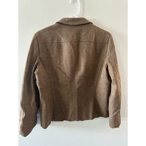 J.Crew Blazer Women's 14 Brown Wool Tweed Preppy Academia Office Winter Lined - Picture 4 of 7