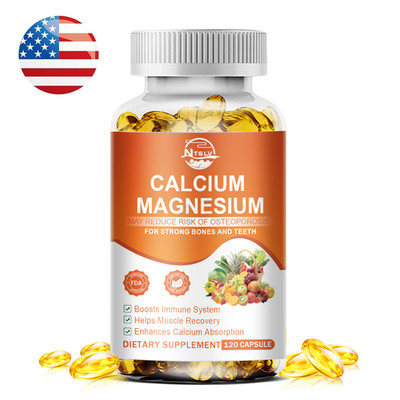 120 Magnesium Capsule Zinc Vitamin D3 Calcium Complex Promote Bones & Teeth