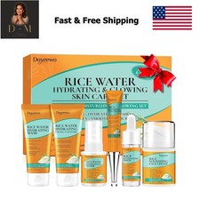 Skin Care Set,6Pcs Women Teen Glass Skincare w/Korean Rice Extract,Hydrate Gl...
