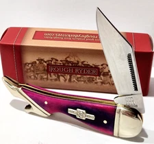 Rough Ryder Purple Smooth Bone Lady Leg High Heel Shoe Folding Pocket Knife