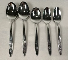 Oneida Community Stainless My Rose 2 Teaspoons, 2 Tablespoons, 1 Soup Spoon
