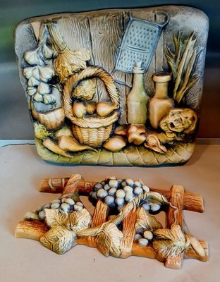2 Stück 3D Seyko-Keramik - Bild  Wandbild Küche Wein