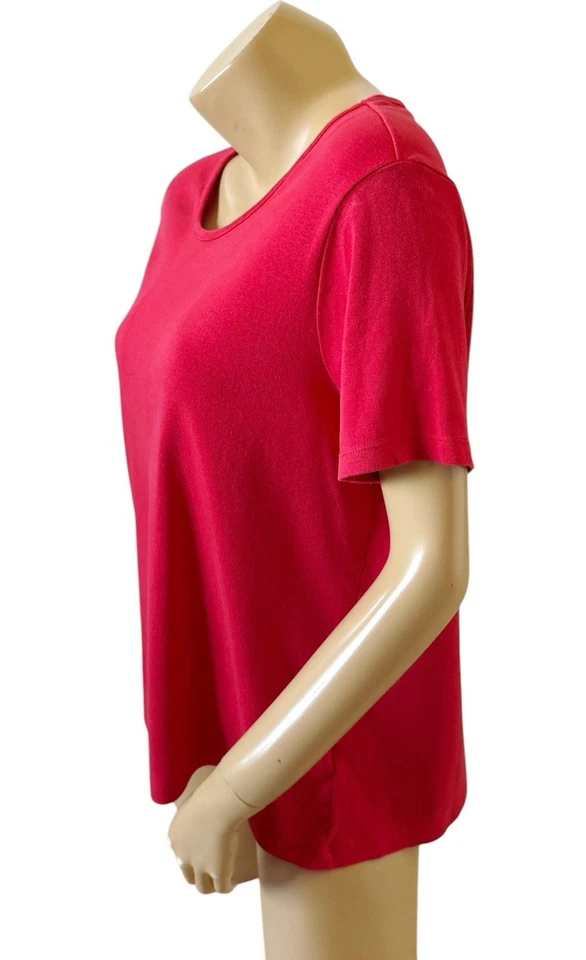 Camiseta de algodón manga corta con cuello redondo rojo talla XL (16-18) STAG BLANCO para mujer Foto 2 de 4
