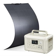 ALLPOWERS Portable Power Station 600W 299Wh LiFePO4 Battery+200W Solar Panel Kit