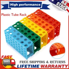 5 Pcs 4 Way Plastic Tube Rack Colorful Lab Tube Racks 0.5ml/1.5ml/2ml/15ml/50ml