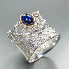 Fine Art Natural Black Opal Ring 925 Sterling Silver Size 6 /R463185