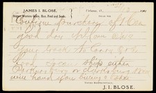 1904 James I Blose Urbana Ohio Grain Hay Shipper Victorian Postal Card McKinley