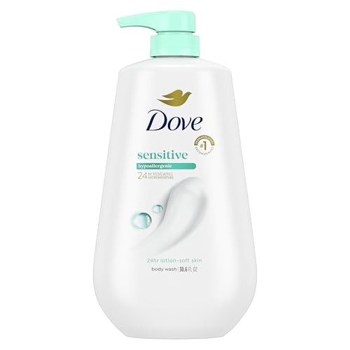 Dove Body Wash with Pump Sensitive Skin For 24hr Lotion-Soft Skin Moisturizing